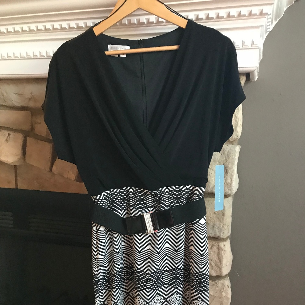 London Times Women's Short-sleeve Dress